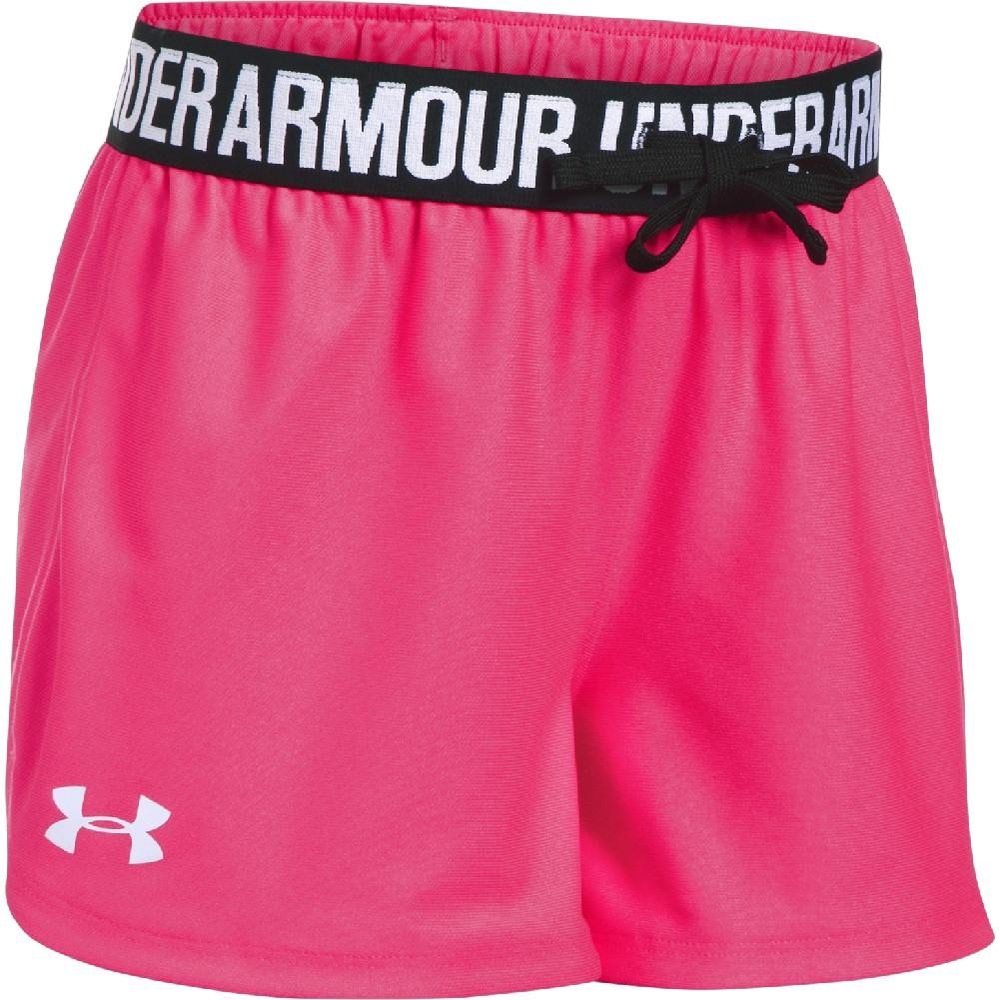 UNDER ARMOUR Girls Play Up Loose Shorts (in PENTA PINK/BLACK/WHITE - Size - S)